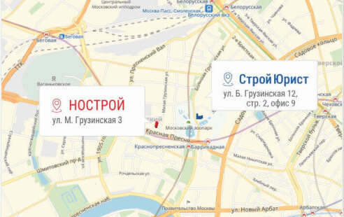Карта. СтройЮрист рядом с Нострой.